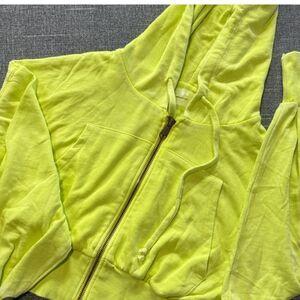 Free-people Women's Yellow and Green Hoodie
